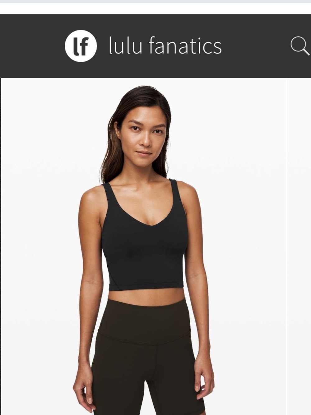 NWT Lululemon Align Tank Top Sz 8 Black Cropped Neutral Built in Bra